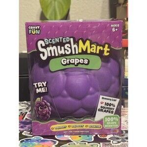 Scented Smush Mart GRAPES VIRAL 6" Jumbo Squishy by Crazy Fun New